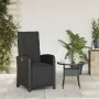Gartenliege mit Fußstütze aus schwarzem PE-Rattan von , Gartenstühle - Ref: Foro24-365185, Preis: 133,37 €, Rabatt: %