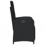 Garden recliner with footrest in black PE rattan by , Garden chairs - Ref: Foro24-365185, Price: 125,85 €, Discount: %