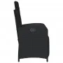 Garden recliner with footrest in black PE rattan by , Garden chairs - Ref: Foro24-365185, Price: 133,37 €, Discount: %