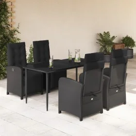 5-piece garden furniture set with black synthetic rattan cushions by , Garden sets - Ref: Foro24-3212531, Price: 620,85 €, Di...