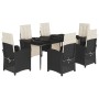 7-piece garden dining set and black synthetic rattan cushions by , Garden sets - Ref: Foro24-3212519, Price: 1,00 €, Discount: %