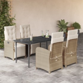 5-piece garden dining set with beige synthetic rattan cushions by , Garden sets - Ref: Foro24-3212573, Price: 679,80 €, Disco...