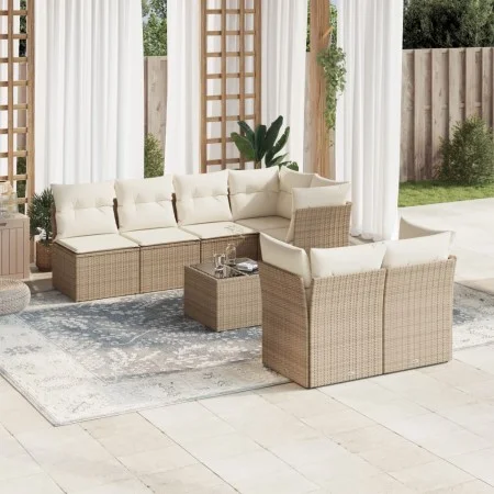 Garden sofa set with beige cushions 8 pcs PE rattan by , Garden sets - Ref: Foro24-3249137, Price: 521,55 €, Discount: %