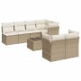 Garden sofa set with beige cushions 8 pcs PE rattan by , Garden sets - Ref: Foro24-3249137, Price: 521,17 €, Discount: %