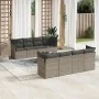 9-teiliges Gartenmöbel-Set und graue synthetische Rattankissen von , Gartensets - Ref: Foro24-3249149, Preis: 540,85 €, Rabat...