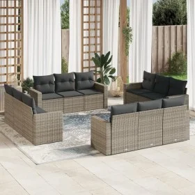 12-piece garden sofa set with gray synthetic rattan cushions by , Modular outdoor sofas - Ref: Foro24-3251107, Price: 883,88 ...