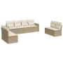 Gartensofa-Set mit beigen Kissen 8 Stück PE-Rattan von , Modulare Sofas für den Außenbereich - Ref: Foro24-3251185, Preis: 51...