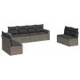 8-piece garden sofa set and gray synthetic rattan cushions by , Modular outdoor sofas - Ref: Foro24-3251187, Price: 475,54 €,...