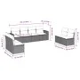 8-piece garden sofa set and gray synthetic rattan cushions by , Modular outdoor sofas - Ref: Foro24-3251187, Price: 475,54 €,...