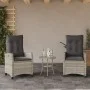 Gartenliegen mit grauen Kissen 2 Stück PE-Rattan von , Gartenstühle - Ref: Foro24-365222, Preis: 253,41 €, Rabatt: %