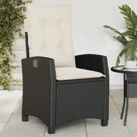 Gartenliege mit schwarzen synthetischen Rattankissen von , Gartenstühle - Ref: Foro24-365208, Preis: 150,05 €, Rabatt: %