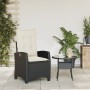 Garden recliner with black synthetic rattan cushions by , Garden chairs - Ref: Foro24-365208, Price: 115,18 €, Discount: %