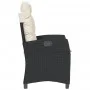 Garden recliner with black synthetic rattan cushions by , Garden chairs - Ref: Foro24-365208, Price: 150,05 €, Discount: %