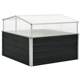 Galvanized steel anthracite grey greenhouse 100x100x77 cm by vidaXL, Pots and planters - Ref: Foro24-45724, Price: 89,10 €, D...
