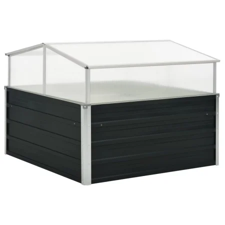 Gewächshaus aus verzinktem Stahl anthrazitgrau 100x100x77 cm von vidaXL, Töpfe und Pflanzgefäße - Ref: Foro24-45724, Preis: 9...