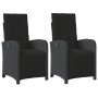 Gartenliegen mit Fußstütze, 2 Stück, schwarzes PE-Rattan von , Gartenstühle - Ref: Foro24-365193, Preis: 237,18 €, Rabatt: %
