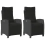 Gartenliegen mit Fußstütze, 2 Stück, schwarzes PE-Rattan von , Gartenstühle - Ref: Foro24-365241, Preis: 313,18 €, Rabatt: %
