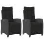 Gartenliegen mit Fußstütze, 2 Stück, schwarzes PE-Rattan von , Gartenstühle - Ref: Foro24-365241, Preis: 258,03 €, Rabatt: %