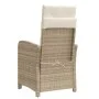 Garden recliner with footrest in beige PE rattan by , Garden chairs - Ref: Foro24-365236, Price: 151,20 €, Discount: %