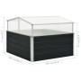 Galvanized steel anthracite grey greenhouse 100x100x77 cm by vidaXL, Pots and planters - Ref: Foro24-45724, Price: 82,80 €, D...