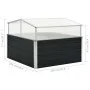 Gewächshaus aus verzinktem Stahl anthrazitgrau 100x100x77 cm von vidaXL, Töpfe und Pflanzgefäße - Ref: Foro24-45724, Preis: 9...