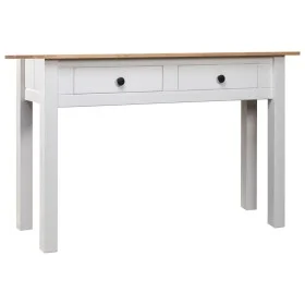 Solid white Panama pine wood console table 110x40x72cm by vidaXL, Side tables - Ref: Foro24-282681, Price: 106,30 €, Discount: %