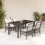 5-teiliges Gartenmöbel-Set mit schwarzen synthetischen Rattankissen von , Gartensets - Ref: Foro24-3212020, Preis: 551,28 €, ...