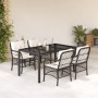 5-teiliges Gartenmöbel-Set mit schwarzen synthetischen Rattankissen von , Gartensets - Ref: Foro24-3212020, Preis: 496,41 €, ...