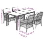 5-teiliges Gartenmöbel-Set mit schwarzen synthetischen Rattankissen von , Gartensets - Ref: Foro24-3212020, Preis: 496,41 €, ...