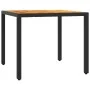 Table and chairs with cushions 3 pieces black synthetic rattan by , Garden sets - Ref: Foro24-3212036, Price: 343,79 €, Disco...