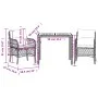 Table and chairs with cushions 3 pieces black synthetic rattan by , Garden sets - Ref: Foro24-3212036, Price: 343,79 €, Disco...