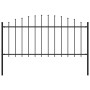 Gartenzaun mit schwarzen Stahlspitzen (0,5–0,75) x 1,7 m von vidaXL, Zaunpaneele - Ref: Foro24-144940, Preis: 48,30 €, Rabatt: %