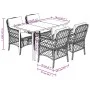 5-piece garden dining set and brown synthetic rattan cushions by , Garden sets - Ref: Foro24-3212112, Price: 496,93 €, Discou...
