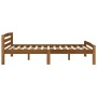 Estructura de cama madera maciza pino marrón miel 140x200 cm de vidaXL, Camas y somieres - Ref: Foro24-322078, Precio: 155,73 €
