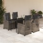 Set comedor de jardín 5 piezas con cojines ratán sintético gris de , Conjuntos de jardín - Ref: Foro24-3212785, Precio: 591,4...