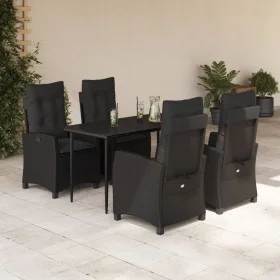 5-piece garden furniture set with black synthetic rattan cushions by , Garden sets - Ref: Foro24-3212745, Price: 669,13 €, Di...