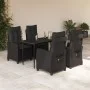 5-teiliges Gartenmöbel-Set mit schwarzen synthetischen Rattankissen von , Gartensets - Ref: Foro24-3212745, Preis: 667,25 €, ...