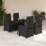 5-teiliges Gartenmöbel-Set mit schwarzen synthetischen Rattankissen von , Gartensets - Ref: Foro24-3212745, Preis: 642,33 €, ...