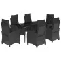 7-piece garden dining set and black synthetic rattan cushions by , Garden sets - Ref: Foro24-3212747, Price: 886,86 €, Discou...