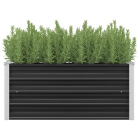 Anthracite gray galvanized steel flower bed 100x40x45 cm by vidaXL, Pots and planters - Ref: Foro24-45733, Price: 44,25 €, Di...