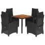5-piece garden furniture set with black synthetic rattan cushions by , Garden sets - Ref: Foro24-3212663, Price: 681,96 €, Di...