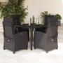Set de muebles jardín 5 pzas con cojines ratán sintético negro de , Conjuntos de jardín - Ref: Foro24-3212637, Precio: 607,06 €