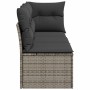 3-seater garden sofa with gray synthetic rattan cushions by , Outdoor sofas - Ref: Foro24-366138, Price: 174,06 €, Discount: %