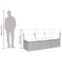3-seater garden sofa with gray synthetic rattan cushions by , Outdoor sofas - Ref: Foro24-366138, Price: 174,06 €, Discount: %