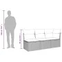 3-Sitzer-Gartensofa mit grauen synthetischen Rattankissen von , Outdoor-Sofas - Ref: Foro24-366138, Preis: 182,31 €, Rabatt: %