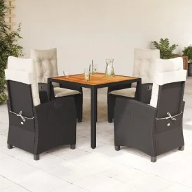 5-teiliges Gartenmöbel-Set mit schwarzen synthetischen Rattankissen von , Gartensets - Ref: Foro24-3212654, Preis: 619,58 €, ...