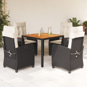 5-teiliges Gartenmöbel-Set mit schwarzen synthetischen Rattankissen von , Gartensets - Ref: Foro24-3212654, Preis: 554,99 €, ...