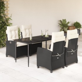 5-piece garden furniture set with black synthetic rattan cushions by , Garden sets - Ref: Foro24-3212726, Price: 579,59 €, Di...