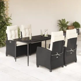 5-piece garden furniture set with black synthetic rattan cushions by , Garden sets - Ref: Foro24-3212726, Price: 624,36 €, Di...
