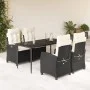 5-teiliges Gartenmöbel-Set mit schwarzen synthetischen Rattankissen von , Gartensets - Ref: Foro24-3212726, Preis: 624,36 €, ...